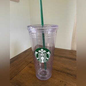 Starbucks siren logo double walled plastic cold cup 20oz